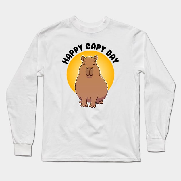 Happy Capy Day Long Sleeve T-Shirt by capydays